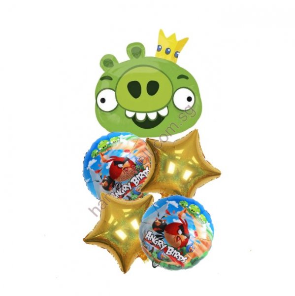 King Pig Angry Birds Balloon Bouquet